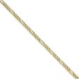 1.75mm, 10k Yellow Gold, Solid Concave Figaro Chain Necklace on Sale