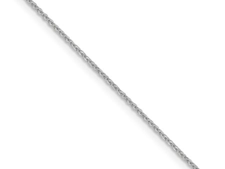 1.1mm 14k White Gold Solid Flat Cable Chain Necklace Sale