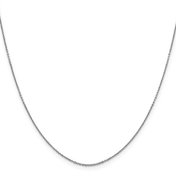 0.9mm 10k White Gold Diamond Cut Cable Chain Necklace Online