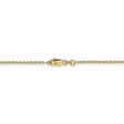 1.4mm 14k Yellow Gold Solid Classic Cable Chain Necklace on Sale