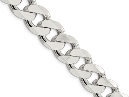 Men s 15mm, Sterling Silver Solid Flat Curb Chain Necklace Sale