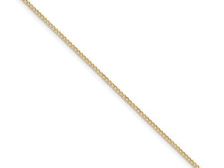 1.8mm 14k Yellow Gold Hollow Curb Chain Necklace Online