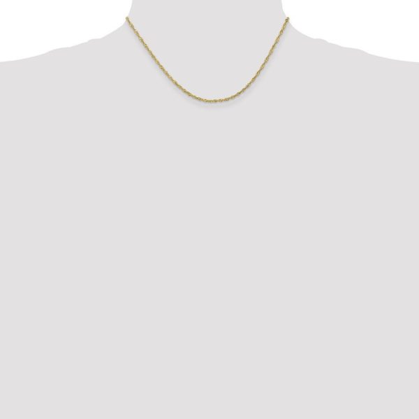 1.7mm, 10k Yellow Gold, Singapore Chain Necklace Discount