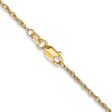 1.3mm, 14K Yellow Gold, Solid Baby Rope Chain Necklace Online now