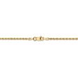 1.75mm, 14k Yellow Gold Solid Diamond Cut Rope Chain Necklace Hot on Sale