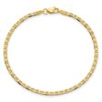 2.4mm 14k Yellow Gold Solid Concave Anchor Chain Bracelet Online Hot Sale