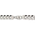 Men s 12.3mm Sterling Silver Solid Beveled Curb Chain Necklace Sale