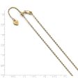 1.4mm Gold-Tone Plated Sterling Silver Adjustable Cable Chain Necklace Fashion