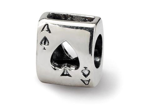 Sterling Silver Ace of Spades Bead Charm Online