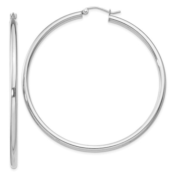 2.5mm, Sterling Silver, Classic Round Hoop Earrings - 55mm (2 1 8 In.) Supply