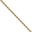 2.25mm, 14k Yellow Gold, D C Quadruple Rope Chain Necklace For Cheap