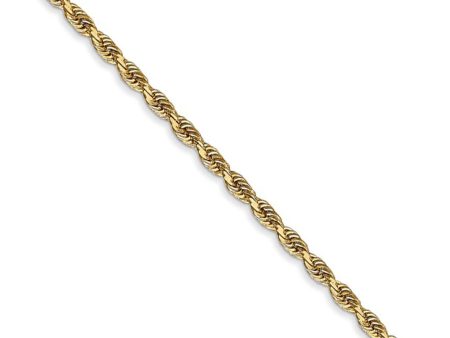 2.25mm, 14k Yellow Gold, D C Quadruple Rope Chain Necklace For Cheap