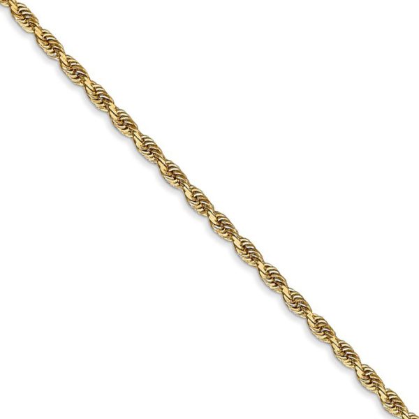 2.25mm, 14k Yellow Gold, D C Quadruple Rope Chain Necklace For Cheap