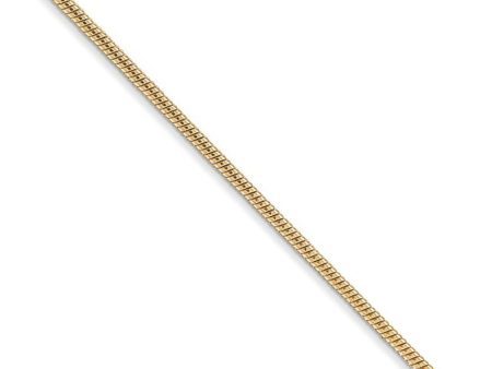 1.2mm 14k Yellow Gold Round Snake Chain Necklace Supply