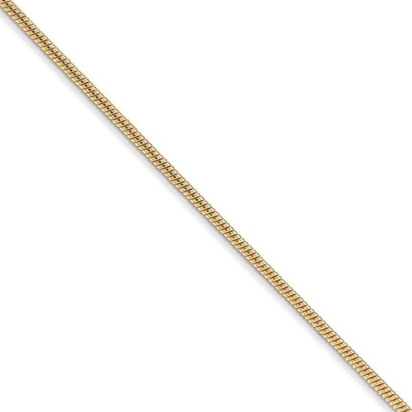 1.2mm 14k Yellow Gold Round Snake Chain Necklace Supply