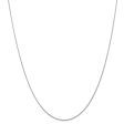 0.7mm 10k White Gold Solid Cable Rope Chain Necklace Hot on Sale