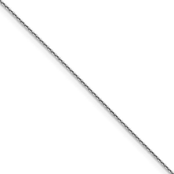 0.9mm 10k White Gold Diamond Cut Cable Chain Necklace Online