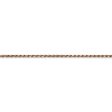 1.8mm, 14k Rose Gold, Diamond Cut Solid Rope Chain Anklet or Bracelet For Sale