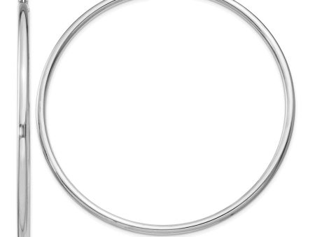 2.5mm Sterling Silver, X-Large Round Hoop Earrings, 65mm (2 1 2 In) Fashion