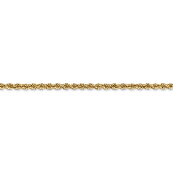 2.5mm, 14k Yellow Gold, Handmade Solid Rope Chain Anklet or Bracelet Online