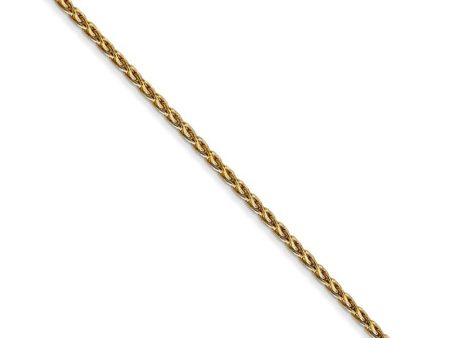 1.5mm, 14k Yellow Gold, Solid Parisian Wheat Chain Necklace Online now