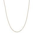 1.25mm, 14k Yellow Gold, Flat Figaro Chain Necklace Hot on Sale