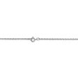 0.7mm 10k White Gold Solid Cable Rope Chain Necklace Hot on Sale