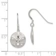 12mm Diamond Cut Sand Dollar Dangle Earrings in Sterling Silver For Cheap