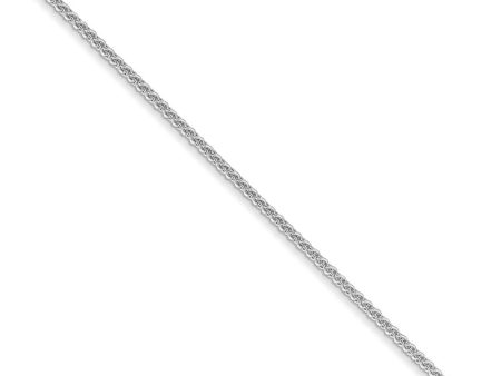 1mm 10k White Gold Solid Spiga Chain Necklace For Discount