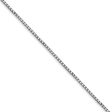 1mm, 14k White Gold, Box Chain Necklace Fashion