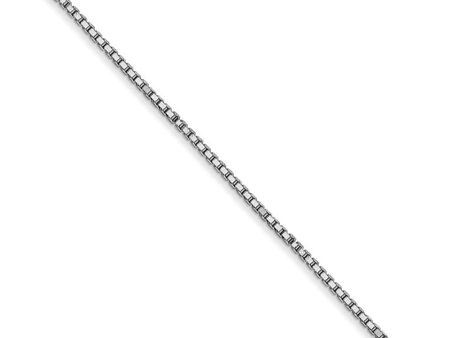 1mm, 14k White Gold, Box Chain Necklace Fashion