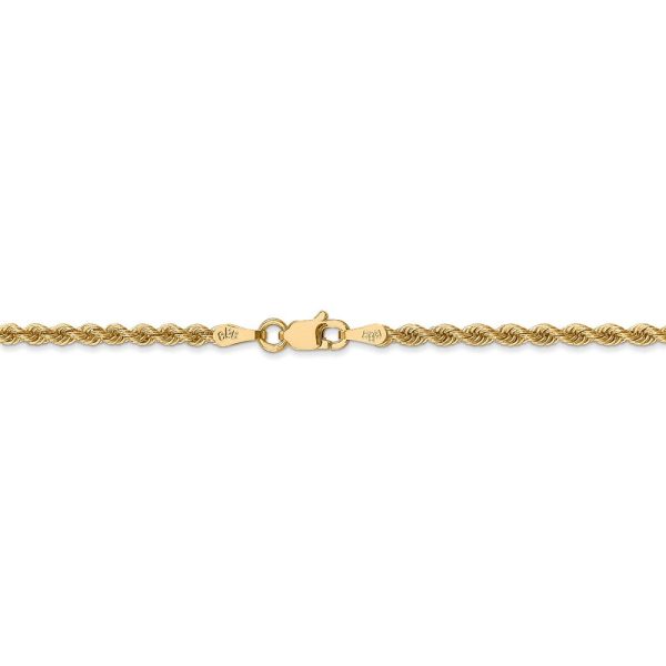 2.5mm, 14k Yellow Gold, Handmade Solid Rope Chain Anklet or Bracelet Online