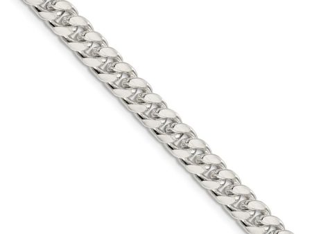 Men s 7mm, Sterling Silver Solid D C Domed Curb Chain Necklace Discount