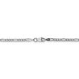 2.5mm 14k White Gold Hollow Figaro Chain Necklace Online Sale