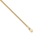 1.5mm, 14k Yellow Gold, Solid Box Chain Anklet or Bracelet Online