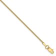 1mm 14k Yellow Gold Diamond Cut Round Wheat Chain Anklet Hot on Sale