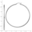 2.5mm Sterling Silver, X-Large Round Hoop Earrings, 65mm (2 1 2 In) Fashion