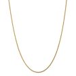 1.75mm, 14k Yellow Gold Solid Diamond Cut Rope Chain Necklace Hot on Sale