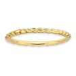 1.5mm Stackable 14K Yellow Gold Plated Silver Band For Cheap