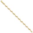 14k Yellow Gold Jumping Dolphin Bracelet - 7 Inch Supply