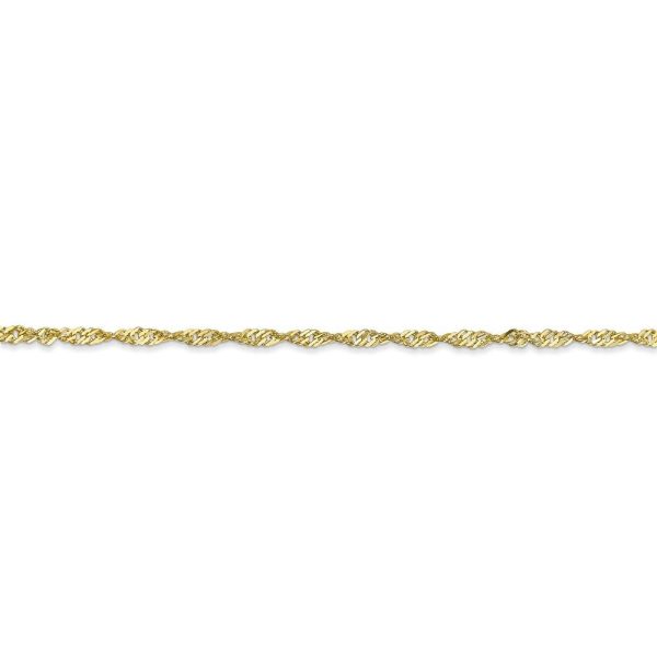 1.7mm, 10k Yellow Gold, Singapore Chain Anklet or Bracelet Online