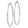 2.5mm Sterling Silver, X-Large Round Hoop Earrings, 65mm (2 1 2 In) Fashion