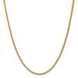 2.6mm, 14k Yellow Gold, Hollow Wheat Chain Necklace For Discount