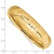 14.5mm 14k Yellow Gold Florentine Engraved Hinged Bangle Bracelet, 7in on Sale