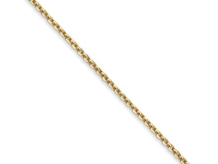 1.45mm, 14k Yellow Gold, Diamond Cut Solid Cable Chain Necklace Online Hot Sale