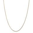 1.3mm, 14k Yellow Gold, Solid Curb Chain Necklace Online