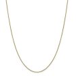 0.9mm, 10k Yellow Gold, Box Chain Necklace Fashion