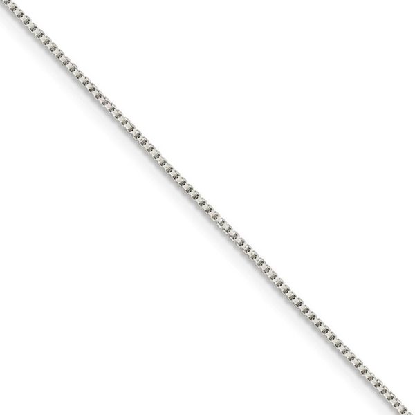 1mm Sterling Silver Solid Round Box Chain Necklace Fashion