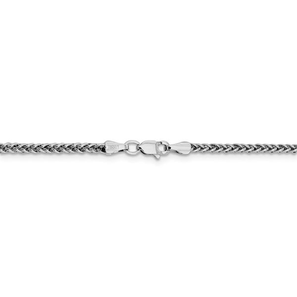 2.3mm, 14k White Gold Hollow Wheat Chain Necklace Online now