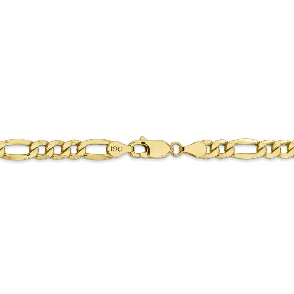 10k Yellow Gold 5.35mm Hollow Figaro Chain Necklace Online